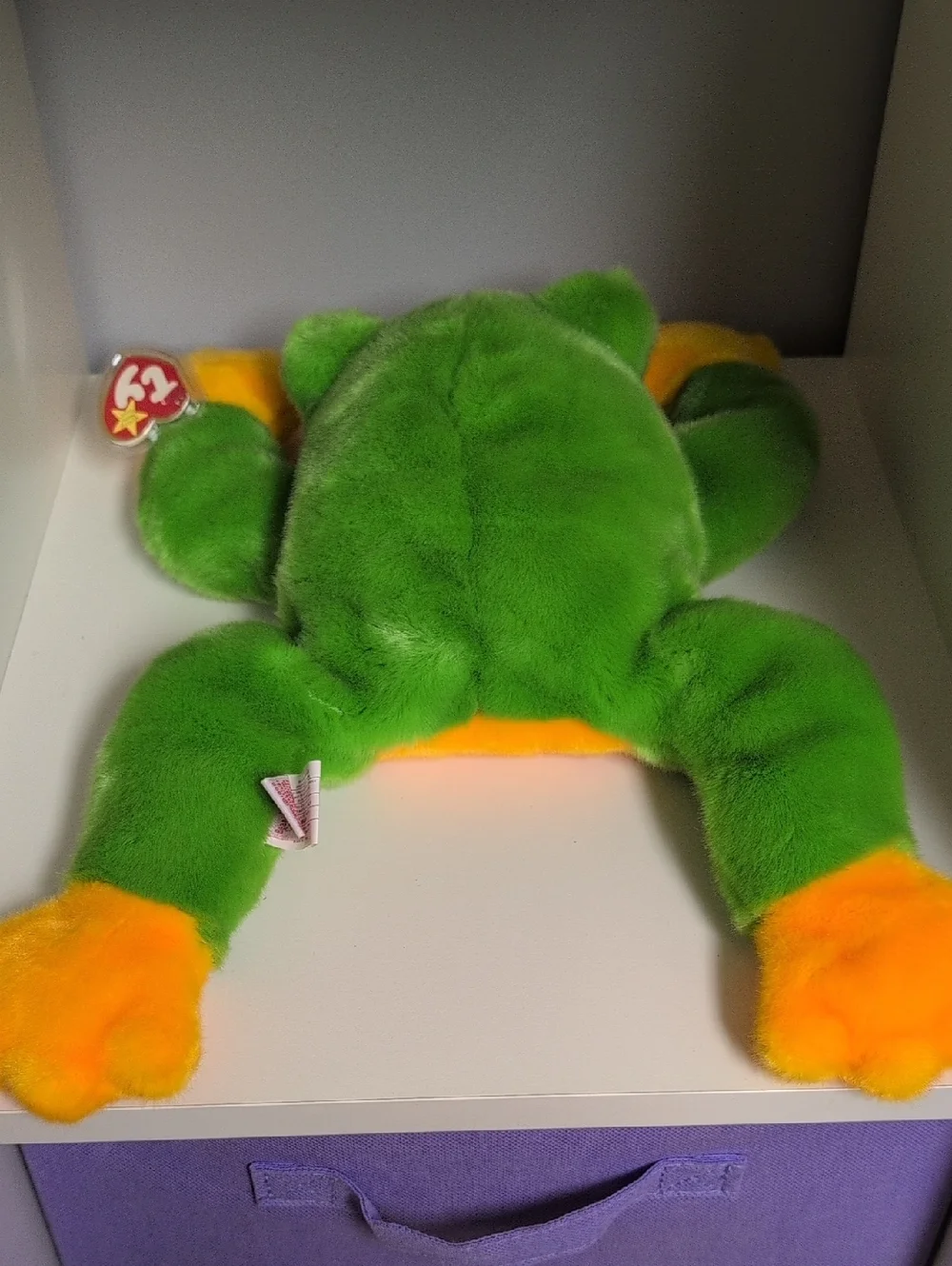 NWT Ty Beanie Buddy Smoochy Large Green Plush Frog Collectible Y2K Rainforest - Picture 3 of 4